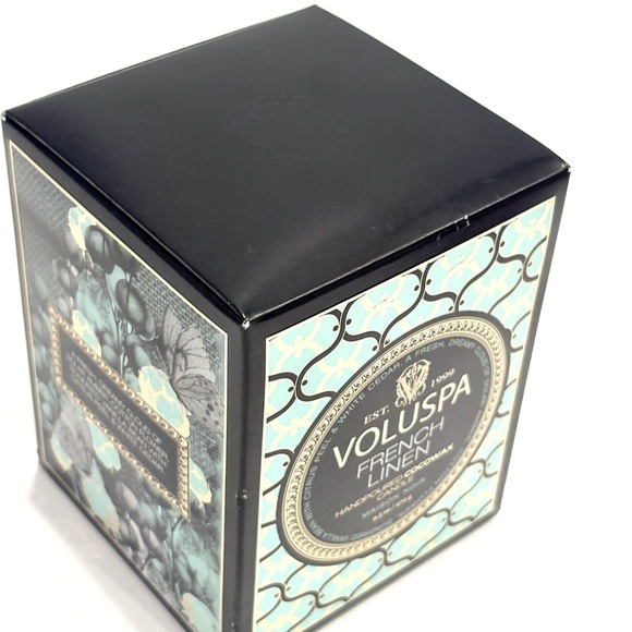 Voluspa French Linen Candle in Black Jar 270 g - Picture 2 of 5